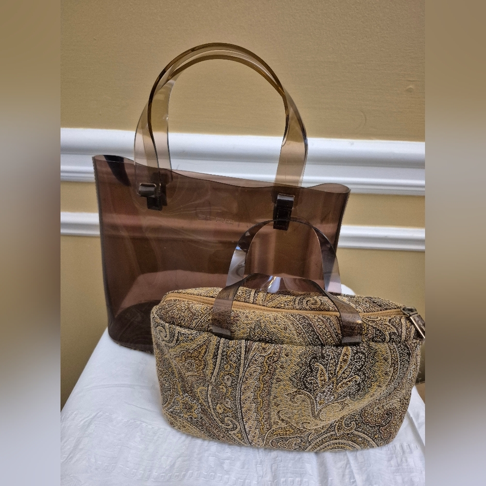 Etro Brown Tinted PVC Tote